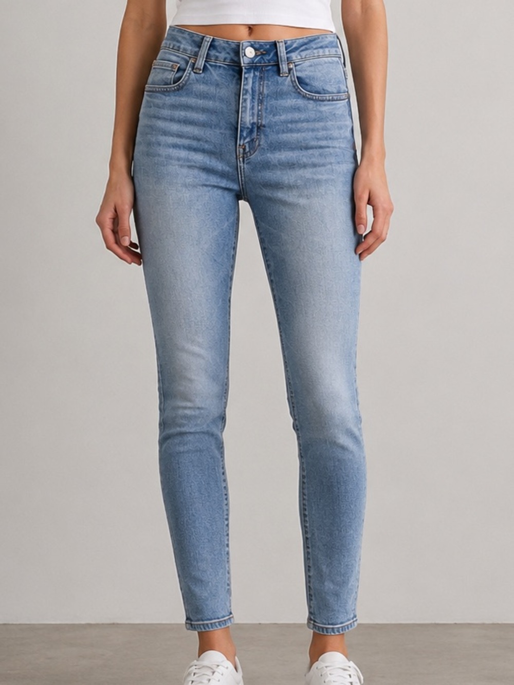 American Eagle Hi-Rise Jegging Skinny Jeans Light Wash Blue Size 0 Short